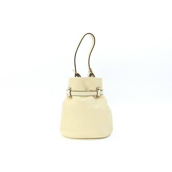 Gucci leather handle handbag logo one Ivory White - Picture 1 of 8